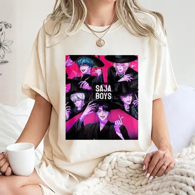 Saja Boys Kpop Demon Hunter Unisex T-Shirt T-Shirt T-Shirt Jinu Abby Romance Baby Mystery Demon Your Idol Ver Oversize T-Shirt