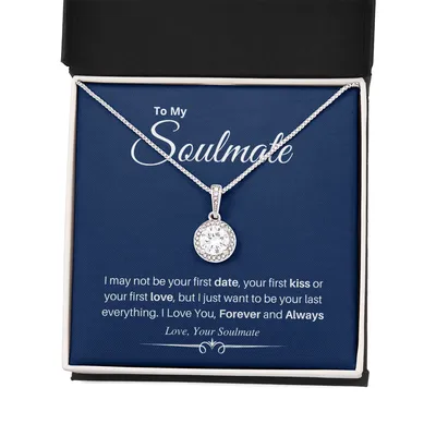 To My Soulmate Necklace, Valentines Gift For Wife, Anniversary Gift For Girlfriend, Soulmate Gifts, Soulmate Jewelry, Eternal Hope Necklace