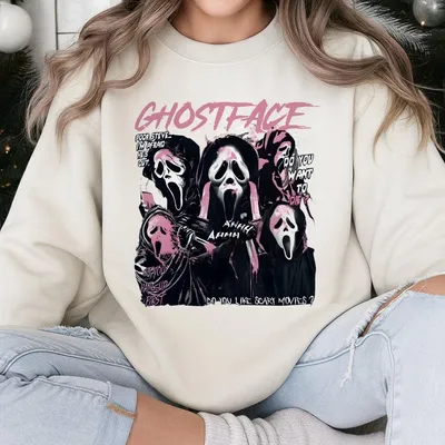 Made In Usa Ghostface Parody Sweatshirt Or Sweatshirt Retro Scream Halloween Design Classic Horror Character Funny No You Hang
