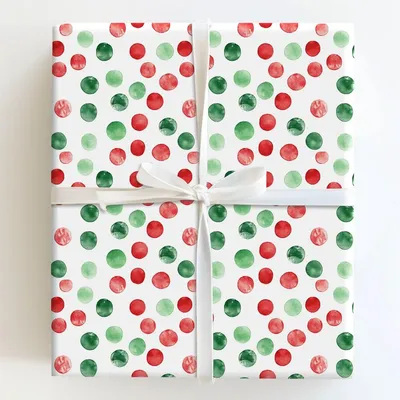 Christmas Dots - Gift Wrap for Christmas, Holidays Wrapping Paper, Christmas Wrapping Paper