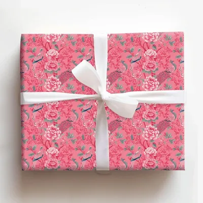 Pink Lady Bird - Gift Wrap for Christmas, Holidays Wrapping Paper, Christmas Wrapping Paper