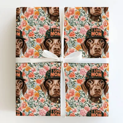 Mom's Favorite Vizsla - Gift Wrap for Christmas, Holidays Wrapping Paper, Christmas Wrapping Paper