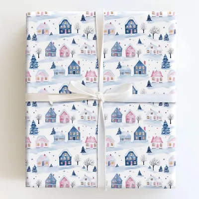 Silent Light Lane - Gift Wrap for Christmas, Holidays Wrapping Paper, Christmas Wrapping Paper