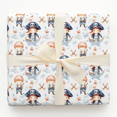 All Hands on Deck - Gift Wrap for Christmas, Holidays Wrapping Paper, Christmas Wrapping Paper