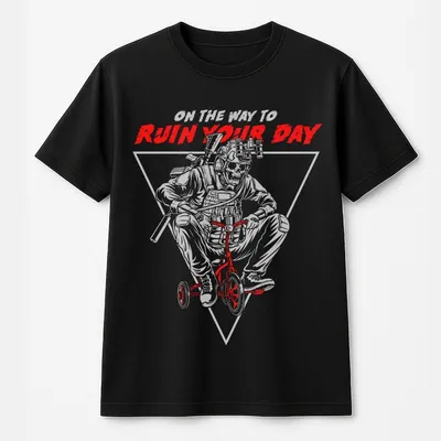 Savage Tacticians T-Shirt On The Way To Ruin Your Day Military Humor Graphic For Vets, Operators & Tactical Meme Fans