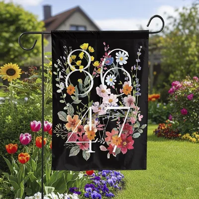 Vertical Garden - 8647 Anti Trump Floral Fdt Fascism Garden Flag,Liberal Leftist Feminist Social Justice Human Rights Democrat,Burn The Patriarchy Flag Gift Vertical Garden Flag