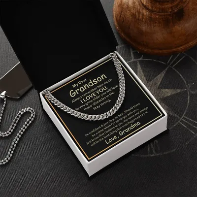 Gift For Grandson  - Cuban Link Chain Necklace - Trending Now