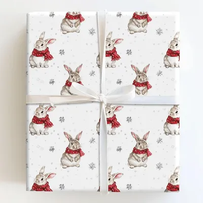 Hoppy Holidays - Gift Wrap for Christmas, Holidays Wrapping Paper, Christmas Wrapping Paper