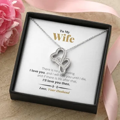 I'll Love You Forever -  Double Hearts Necklace