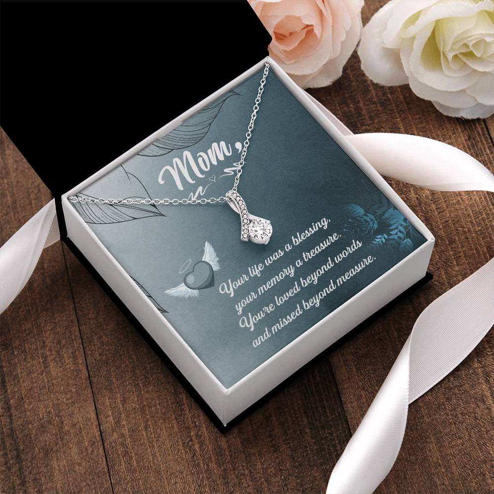 Mom Your Life Was A Blessing - Alluring Beauty Necklace Alluring Beauty Necklace