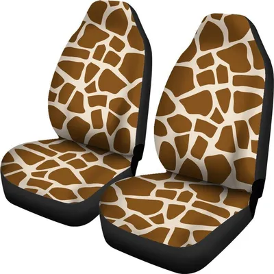 Brown Giraffe Pattern Print Universal Fit Car Seat Covers