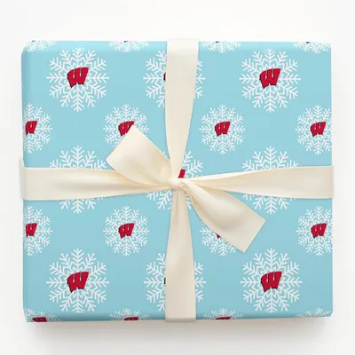 Wisconsin Snowflake - Gift Wrap for Christmas, Holidays Wrapping Paper, Christmas Wrapping Paper