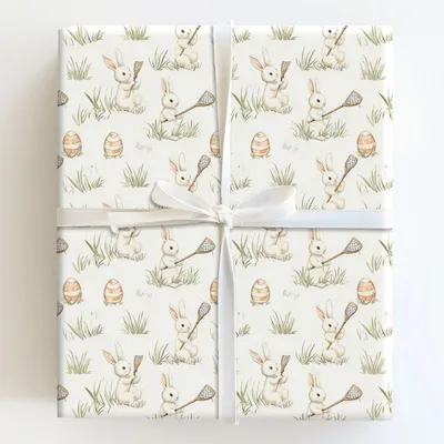 Stick and Bunny - Gift Wrap for Christmas, Holidays Wrapping Paper, Christmas Wrapping Paper