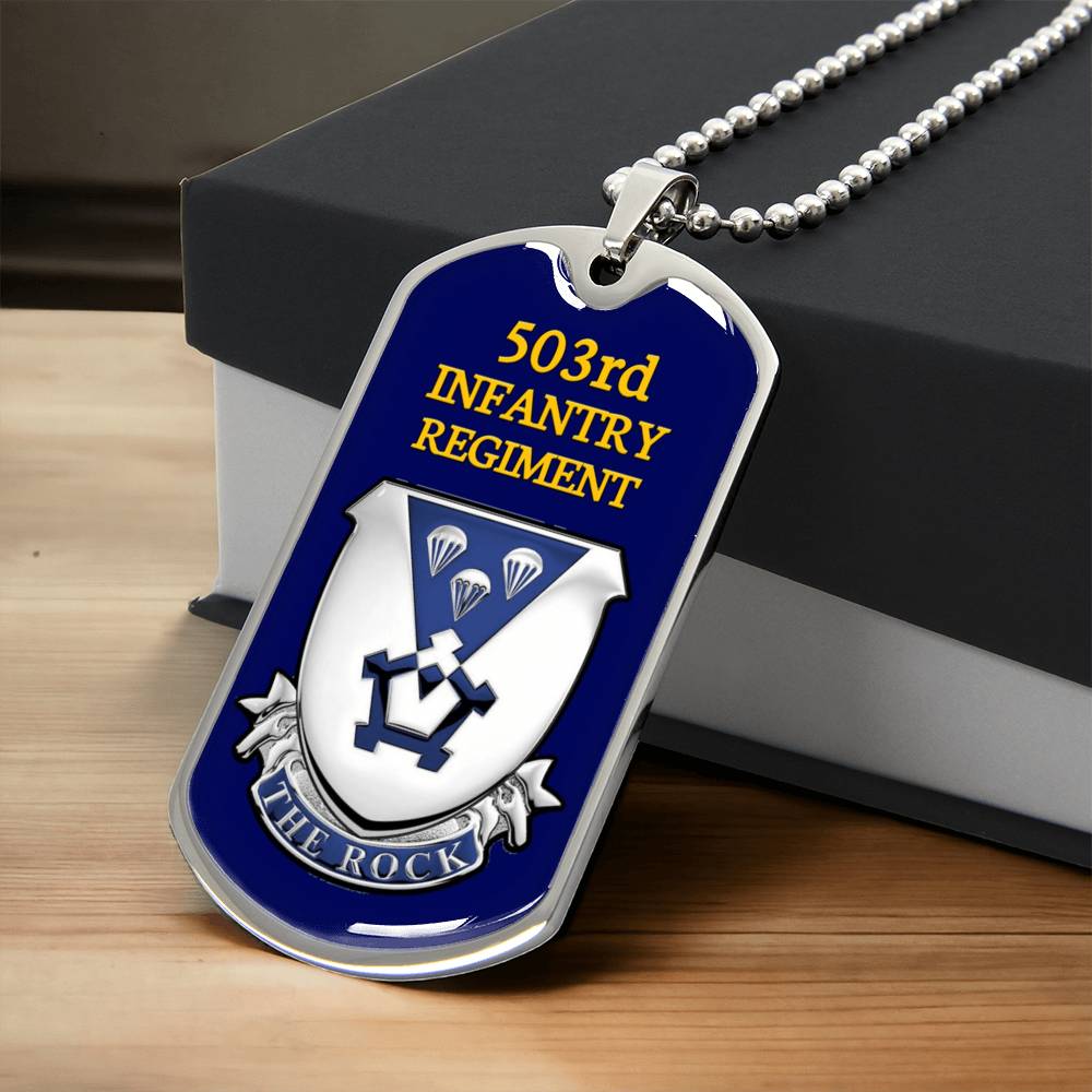 Awesome Dog Tag For 503Rd Infantry Regiment - Army Tag Necklace, Dog Tag