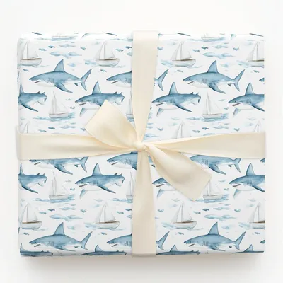 Fin and Fabulous - Gift Wrap for Christmas, Holidays Wrapping Paper, Christmas Wrapping Paper