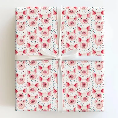 Squeal Happy - Gift Wrap for Christmas, Holidays Wrapping Paper, Christmas Wrapping Paper