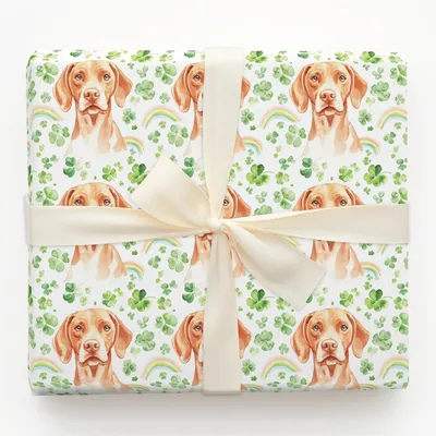 Rainbows with the Vizsla - Gift Wrap for Christmas, Holidays Wrapping Paper, Christmas Wrapping Paper