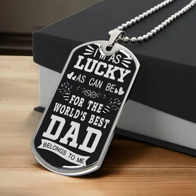 Gift For Fatherdad, Engraved Dog Tag Necklace, Christmas Gift, Birthday Gift, Father’S Day Gift - Army Tag Necklace, Dog Tag