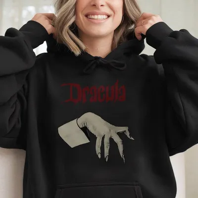 90s Dracula Babe Hoodie, Vintage Y2k Gothic Baby Hoodie, Cute Retro Crop Top, Trending Tiktok Aesthetic Outfit