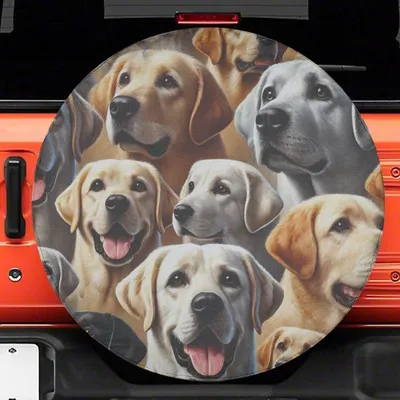 A Bunch Of Labrador Retriever Spare Tire Cover With Or Without Backup Camera Hole, Labrador Retriever Tire Cover, Labrador Retriever Spare Tire Cover Spare Tire Cover