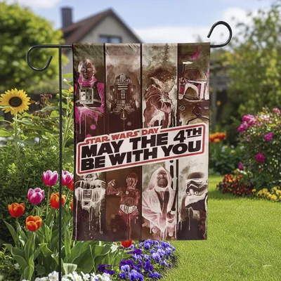 Vertical Garden - Star Wars Day May The 4th Be With You Space Travel Science Fiction Flag Vertical Garden Flag