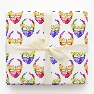 Mardi Gras Magic - Gift Wrap for Christmas, Holidays Wrapping Paper, Christmas Wrapping Paper