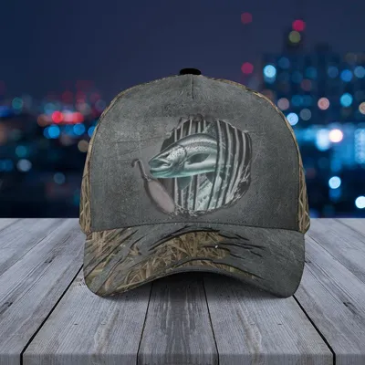 Baseball Cap Bass Fish Reveal, Camo Claw Slash Hunting Hat Baseball Cap