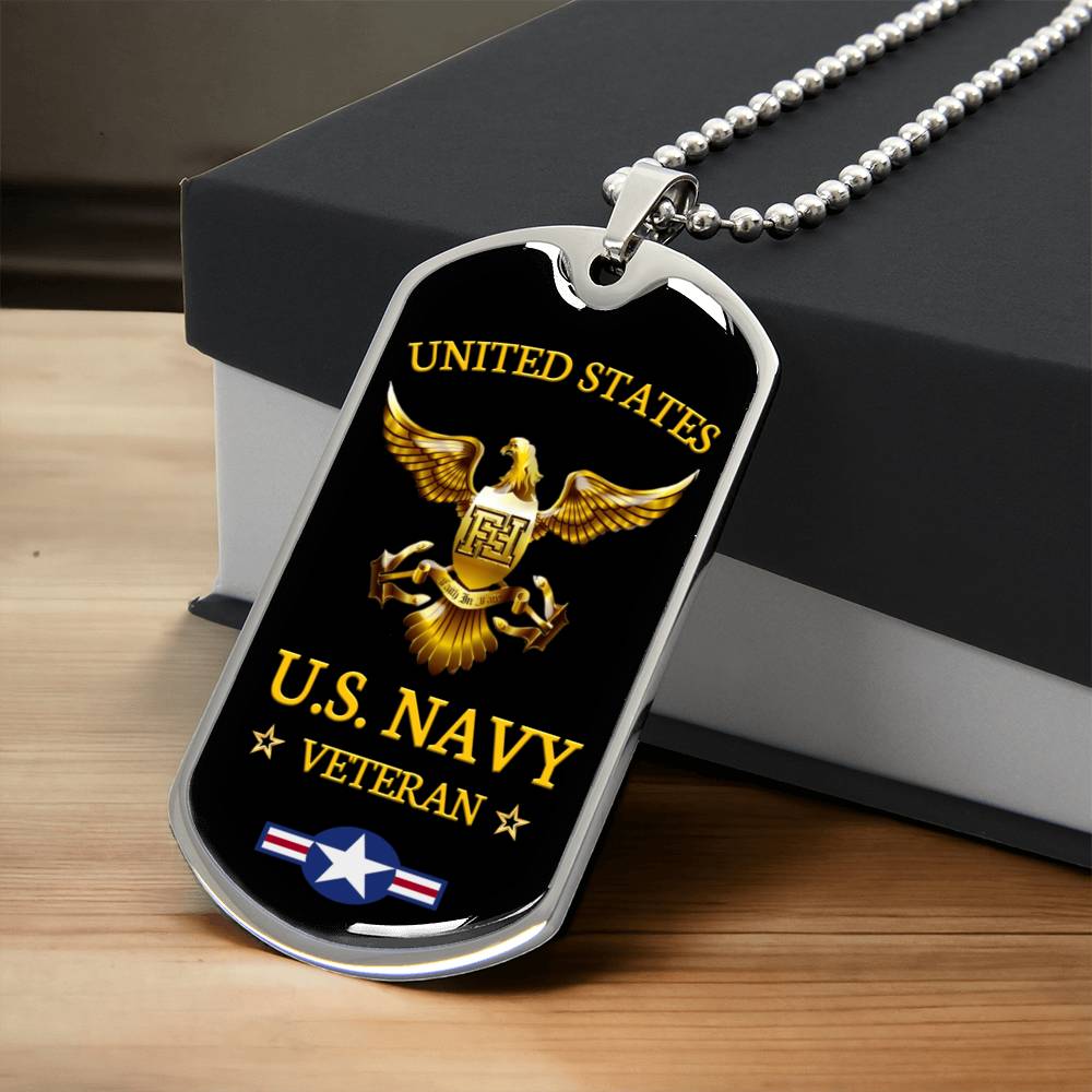 Gorgeous Dog Tag For Navy Veteran - Army Tag Necklace, Dog Tag