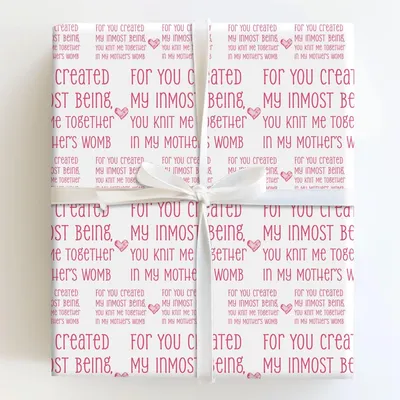 Together in Pink - Gift Wrap for Christmas, Holidays Wrapping Paper, Christmas Wrapping Paper