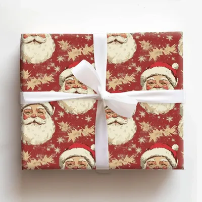 Sleepy Santa - Gift Wrap for Christmas, Holidays Wrapping Paper, Christmas Wrapping Paper