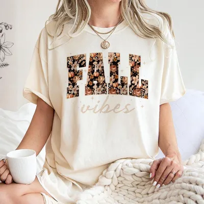 Moody Fall Vibes Colors T-Shirt Cotton T-Shirt Comfy