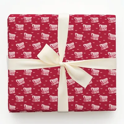 Little Sooner Red - Gift Wrap for Christmas, Holidays Wrapping Paper, Christmas Wrapping Paper