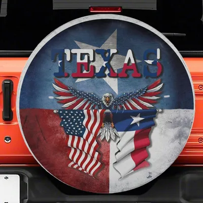 Texas Flag Texas American Eagle Spare Tire Cover Spare Tire Cover