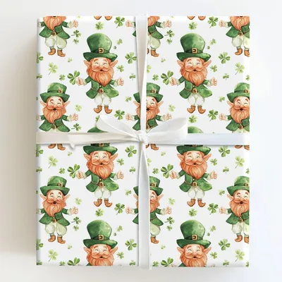 Irish Luck - Gift Wrap for Christmas, Holidays Wrapping Paper, Christmas Wrapping Paper