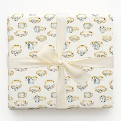 Timeless Ring - Gift Wrap for Christmas, Holidays Wrapping Paper, Christmas Wrapping Paper