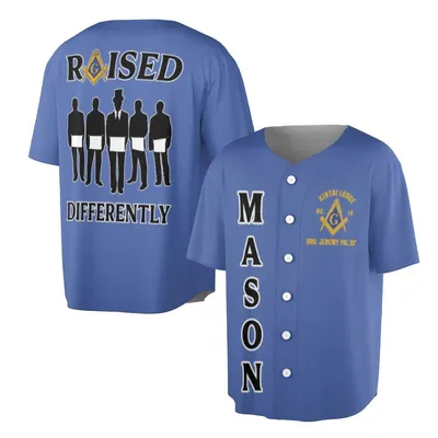 Masonic Raised Differently Baseball Jersey, Freemason Lodge Baseball Jersey, Blue Lodge Master Mason Gift, Brotherhood Baseball Jersey, Us