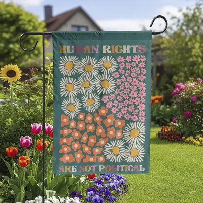 Stand For Justice Garden Flag ,Equality, Hope, Peace & Freedom Vertical Garden Flag