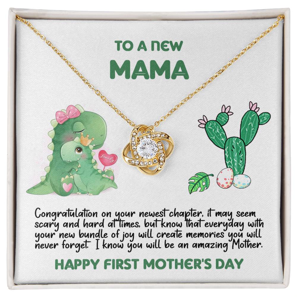 To a New Mama - I Know You Will Be an Amazing Mother - Mother's Day Gift - Love Knot Necklace