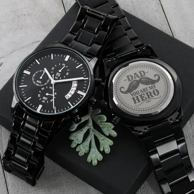 Dad You Are My Hero 1 Engraving Chronograph Watch