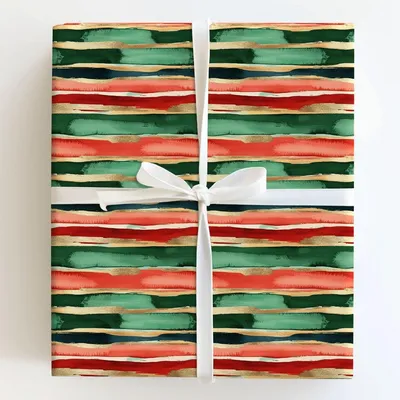 Line Me Up Santa - Gift Wrap for Christmas, Holidays Wrapping Paper, Christmas Wrapping Paper