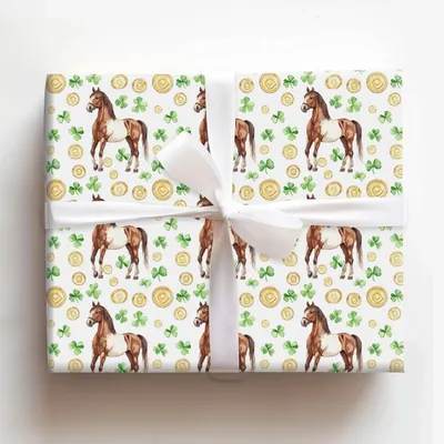 Golden with the Galineers Cob - Gift Wrap for Christmas, Holidays Wrapping Paper, Christmas Wrapping Paper