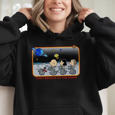 Junk Food Snoopy Peanuts Apollo 11 First Beagle On The Moon Hoodie Outfit, Hoodie Outfit Idea