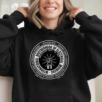 Vintage Heavy Ibew International Brotherhood Of Electrical Workers Hoodie Electrical Worker Hoodie