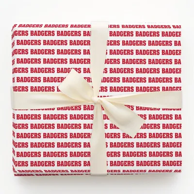 Repeating Badgers - Gift Wrap for Christmas, Holidays Wrapping Paper, Christmas Wrapping Paper