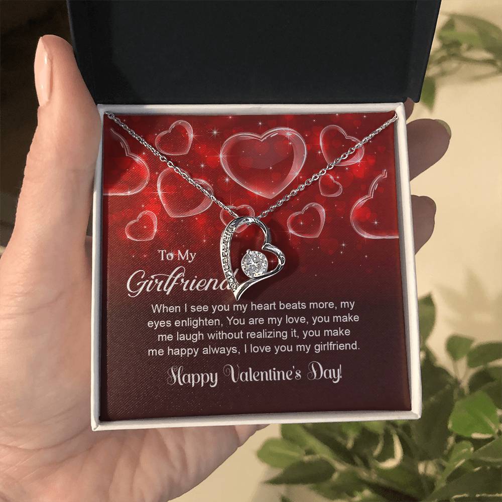 To My Girlfriend - Valentine's Day Gift - Forever Love Necklace