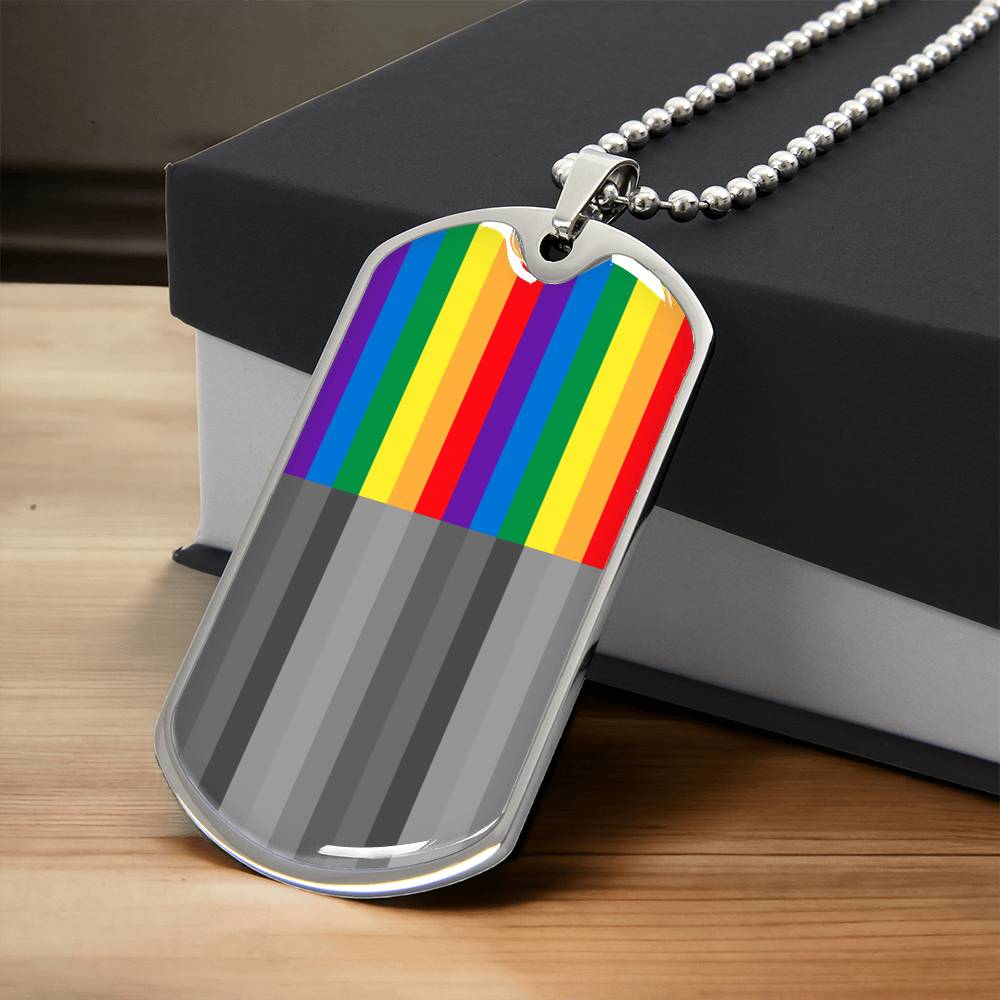 Gay Life Vs Straight Life Dog Tag With Military Ball Chain Jewelry Necklace - Army Tag Necklace, Dog Tag