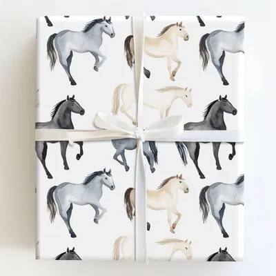 Mane Attraction - Gift Wrap for Christmas, Holidays Wrapping Paper, Christmas Wrapping Paper