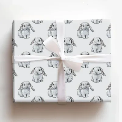 Hare Comes to Flop - Gift Wrap for Christmas, Holidays Wrapping Paper, Christmas Wrapping Paper