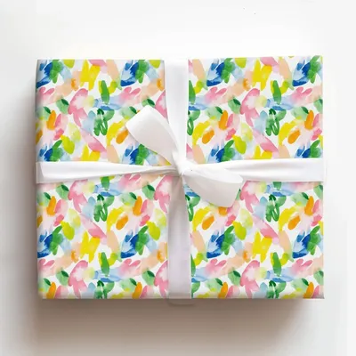 Finger Painting - Gift Wrap for Christmas, Holidays Wrapping Paper, Christmas Wrapping Paper