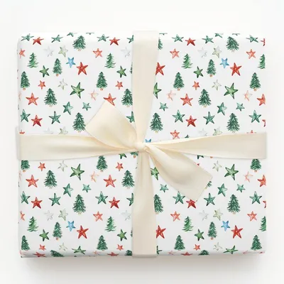 Star Bright Wishes - Gift Wrap for Christmas, Holidays Wrapping Paper, Christmas Wrapping Paper
